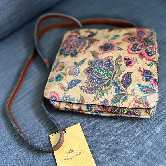 NWT PATRICIA NASH GRANADA FRANCH TAPESTRY LEATHER CROSSBODY BAG